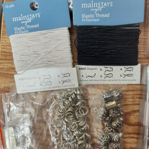 Bead Lot Beads 10+ Cases Crafting Jewelry Beads Colorful Plastic Wooden Metal - Picture 3 of 12